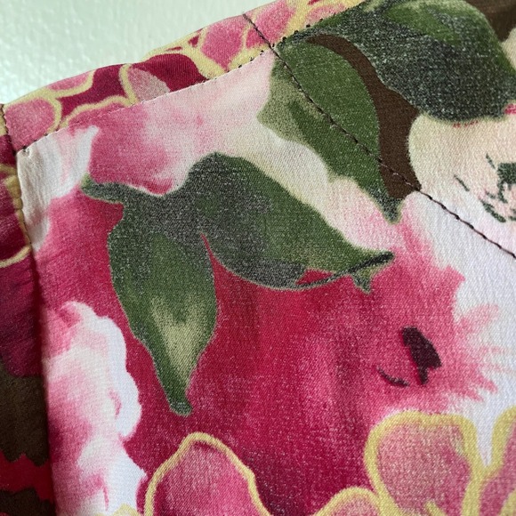 Haldora Rhinebeck New York Floral Print Button Front 3/4 Sleeve Top S - Picture 6 of 7